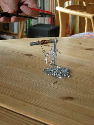 Foto: Selbst gebauter Elektromagnet