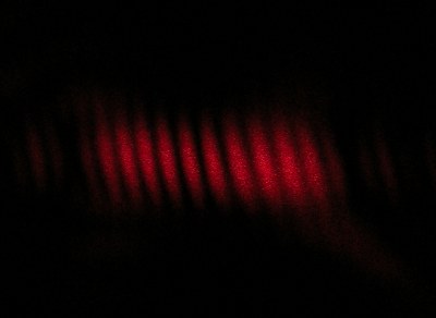 Beugungsbild hinter dem Draht