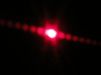 Beugungsbild hinter einem Draht