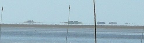 Foto vom Wattenmeer mit Halligen
