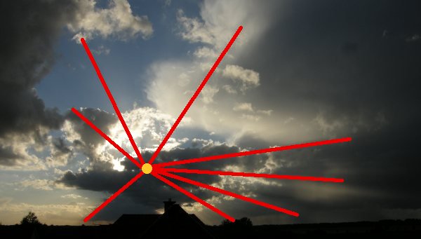 Foto Schattenstrahlen