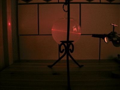 Foto eines Laserstrahls