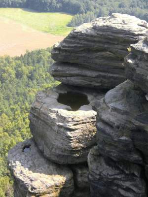 Foto: Wasserloch auf dem Lilienstein